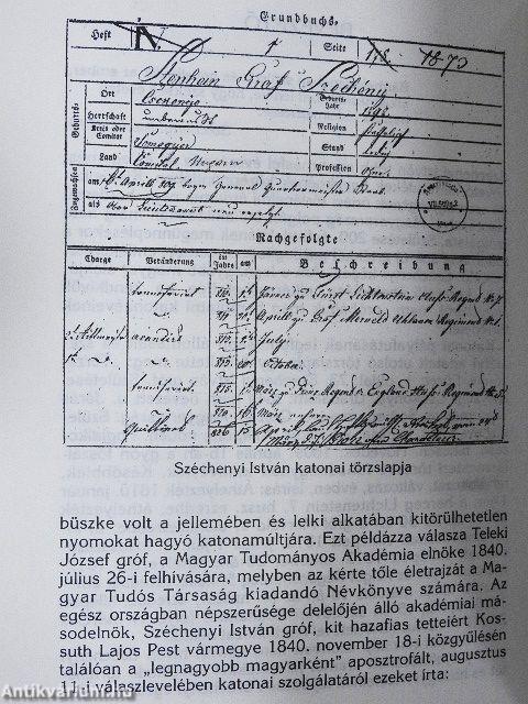 Széchenyi katonaévei