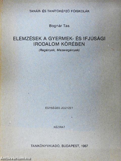 Elemzések a gyermek- és ifjúsági irodalom körében