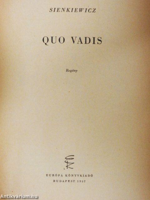 Quo vadis