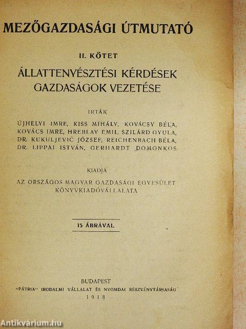 Mezőgazdasági útmutató II.