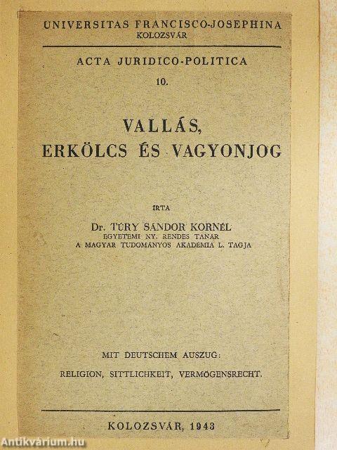 Vallás, erkölcs és vagyonjog