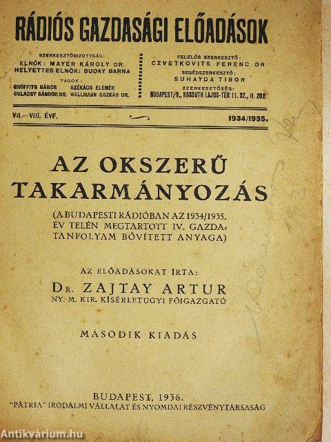 Az okszerű takarmányozás