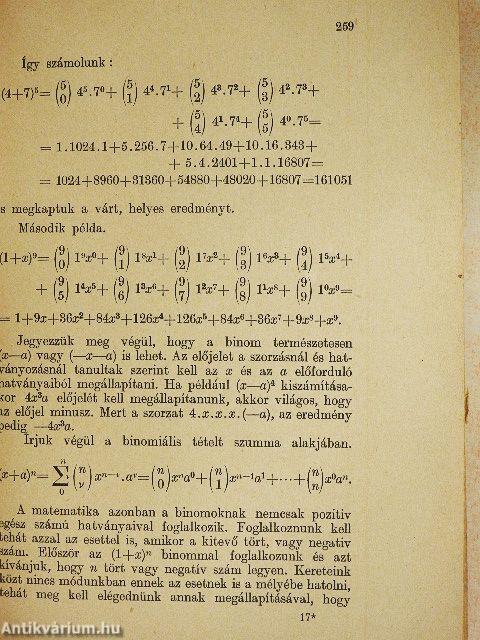 Az egyszeregytől az integrálig