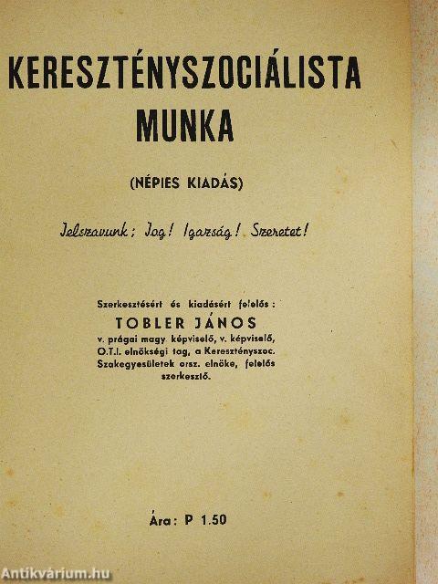 Keresztényszociálista munka