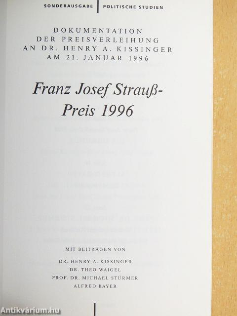 Franz Josef Strauß-Preis 1996
