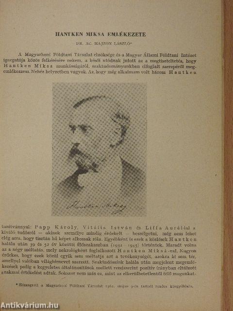 Hantken Miksa emlékezete