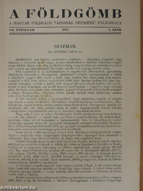 A Földgömb 1941. januárius-december
