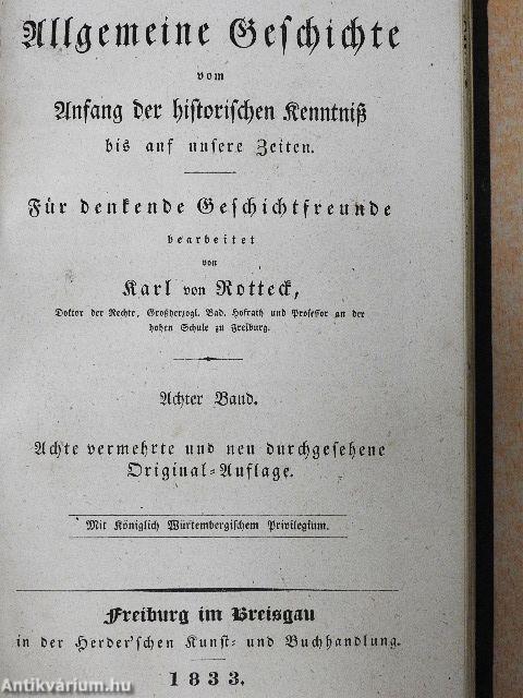 Allgemeine Geschichte VII-VIII. (gótbetűs)