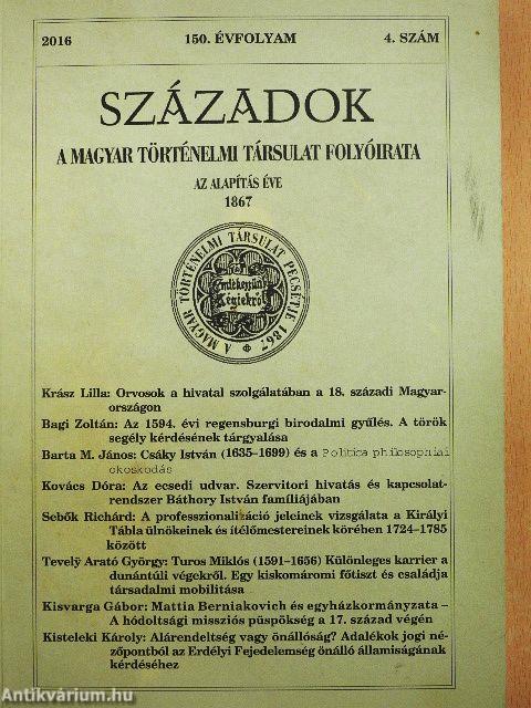 Századok 2016/4.