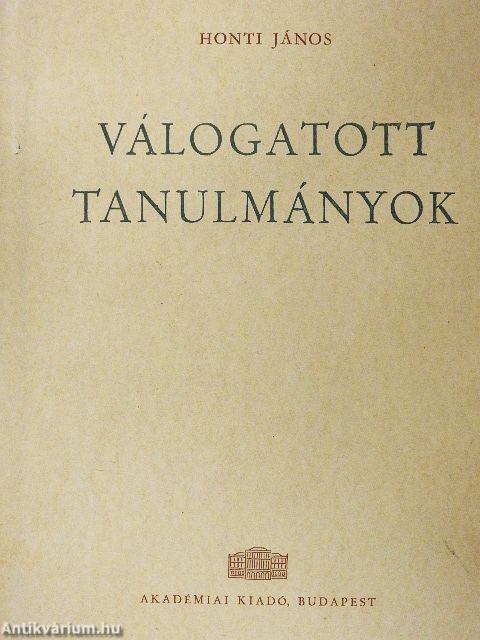 Válogatott tanulmányok