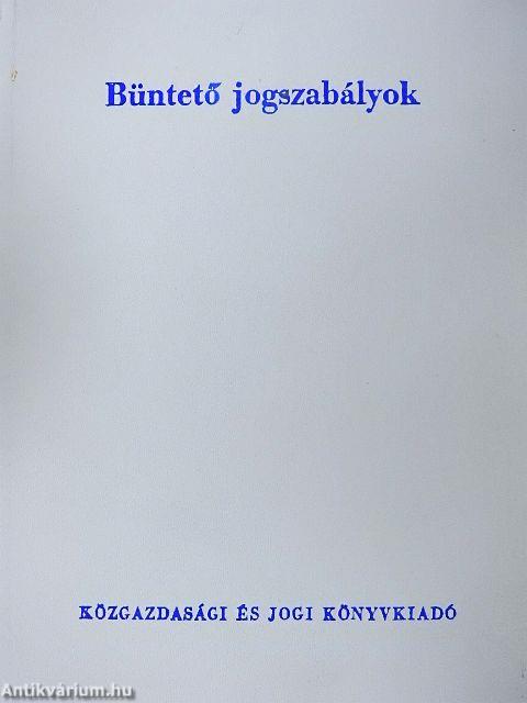 Büntető jogszabályok