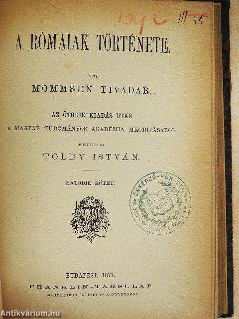 A rómaiak története V-VI. (töredék)