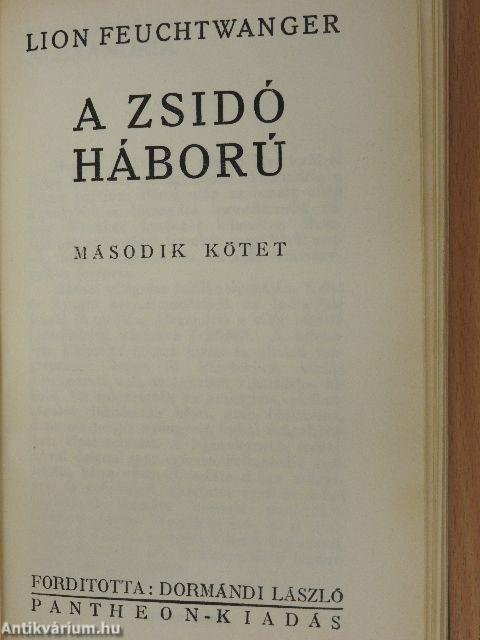 A zsidó háború I-II.