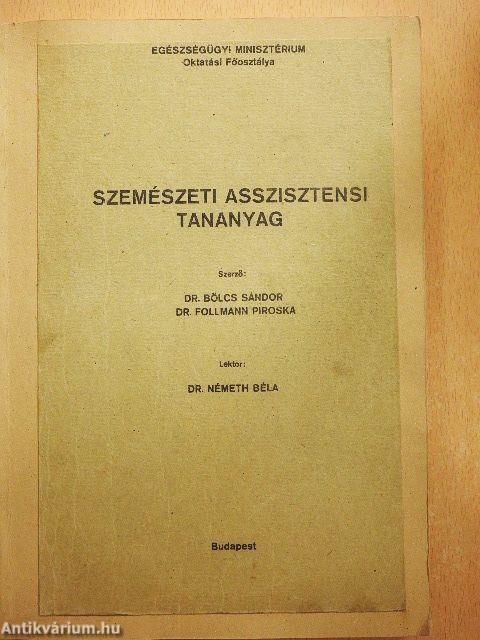 Szemészeti asszisztensi tananyag