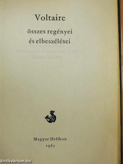 Voltaire összes regényei és elbeszélései