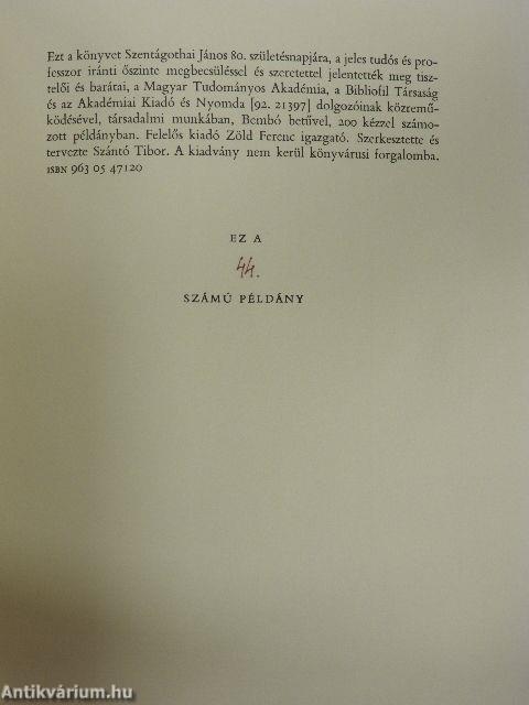 Laudatio Johannis Szentágothai 80