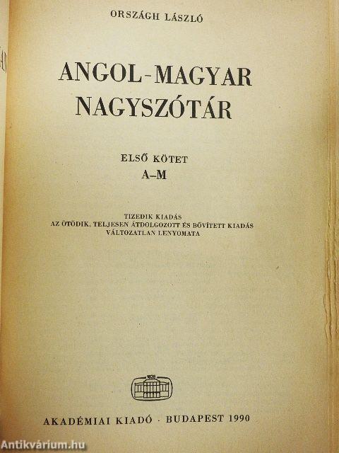 Angol-magyar nagyszótár 1-2.
