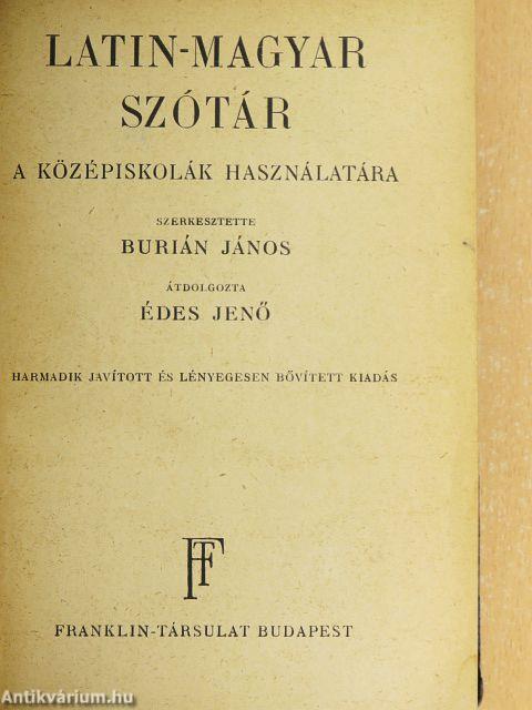 Latin-magyar szótár