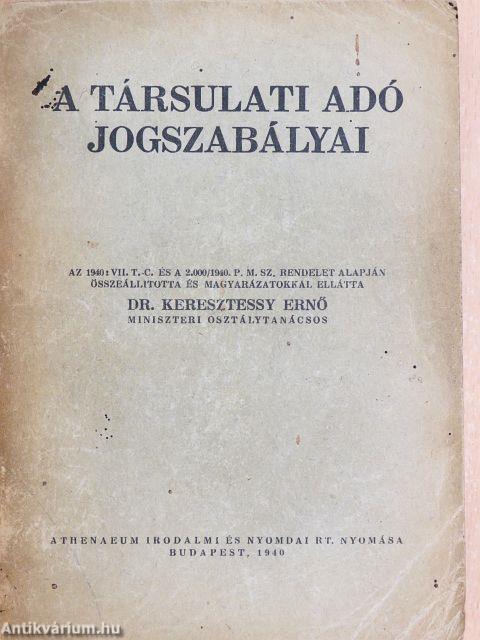 A társulati adó jogszabályai