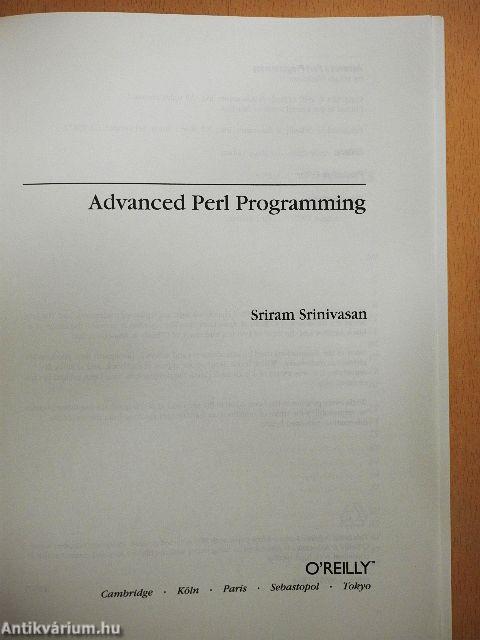 Advanced Perl Programming