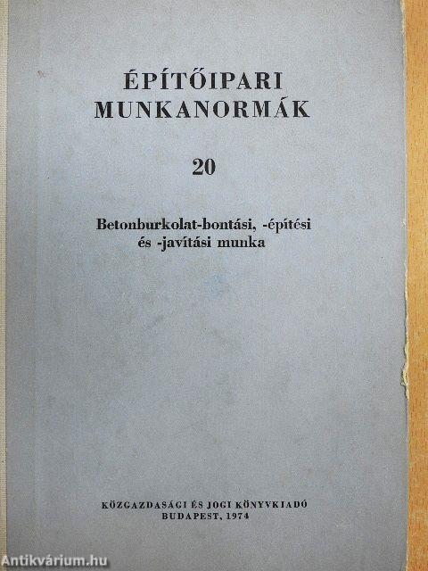 Betonburkolat-bontási, -építési és -javítási munka