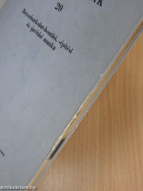 Betonburkolat-bontási, -építési és -javítási munka