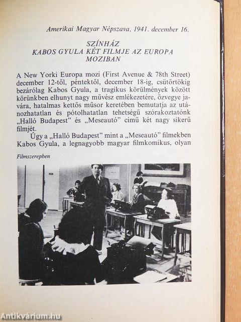 Kabos Gyula 1887-1941