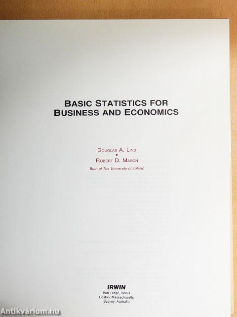 Basic Statistics for Business and Economics