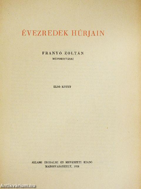 Évezredek húrjain I.