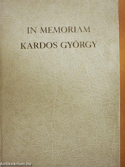 In memoriam Kardos György