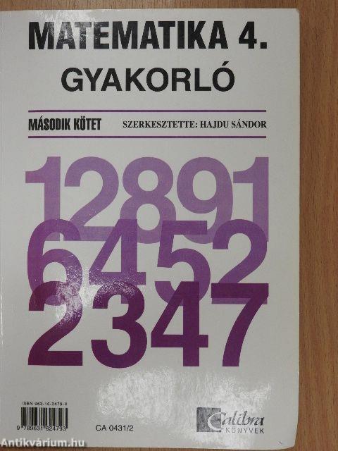 Matematika 4. - Gyakorló II.
