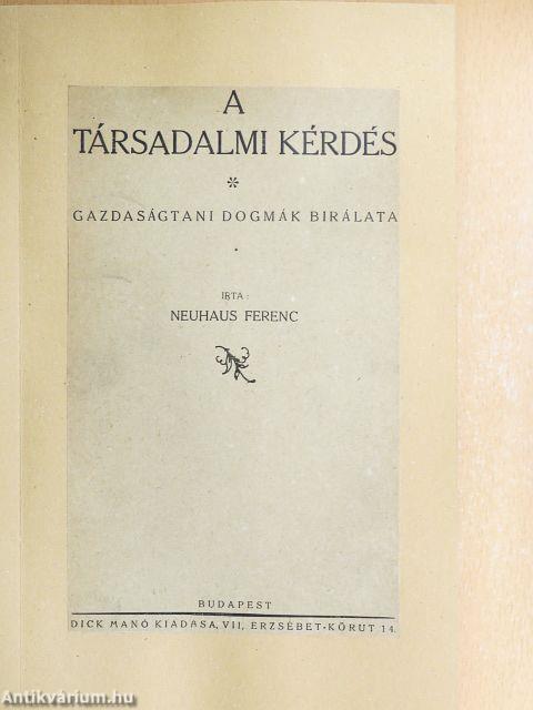 A társadalmi kérdés