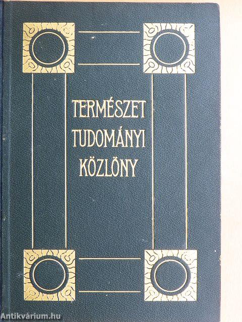 Természettudományi Közlöny 1942. január-december/Pótfüzetek a Természettudományi Közlönyhöz 1942. január-december