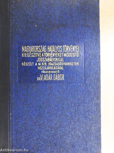 Magyarország hatályos törvényei I-III.