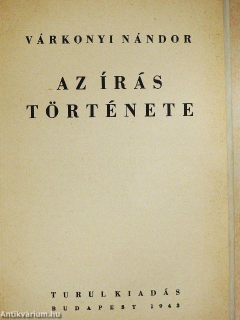 Az írás története