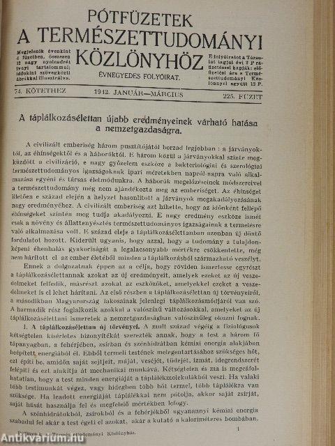 Természettudományi Közlöny 1942. január-december/Pótfüzetek a Természettudományi Közlönyhöz 1942. január-december