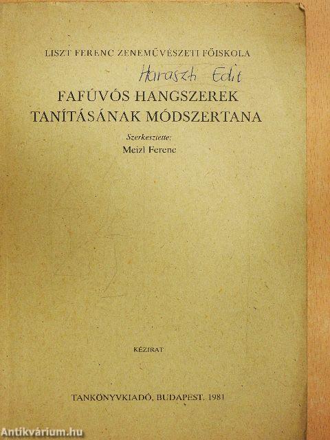 Fafúvós hangszerek tanításának módszertana