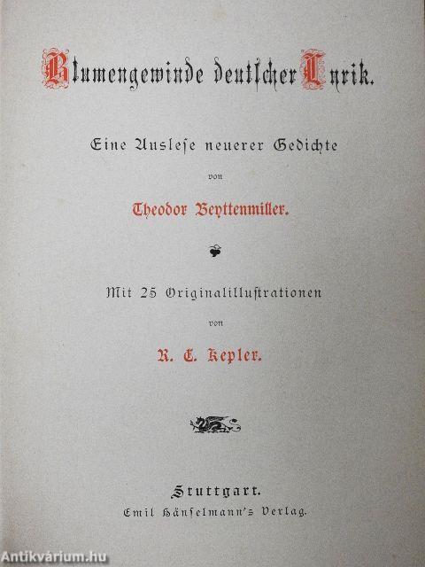 Blumengewinde deutscher Lyrik (gótbetűs)