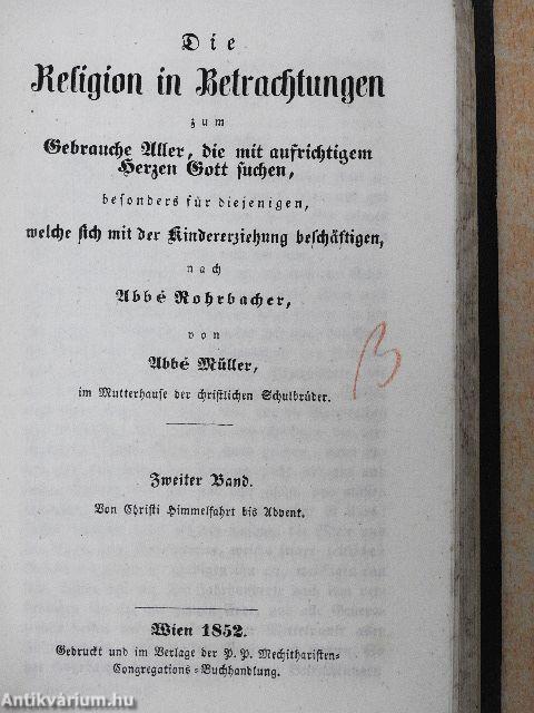 Die Religion in Betrachtungen I-II. (gótbetűs)
