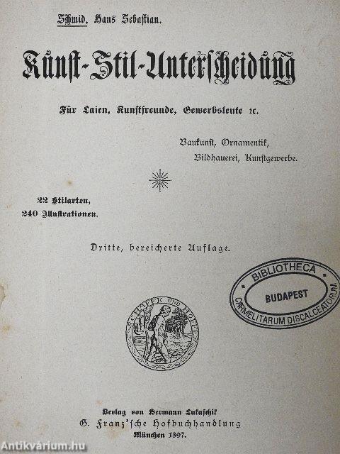 Kunst-Stil-Unterscheidung (gótbetűs)