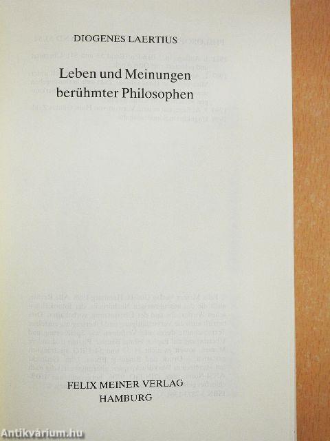 Leben und Meinungen berühmter Philosophen