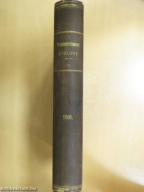 Természettudományi Közlöny 1895. január-december/Pótfüzetek a Természettudományi Közlönyhöz 1895. január-december