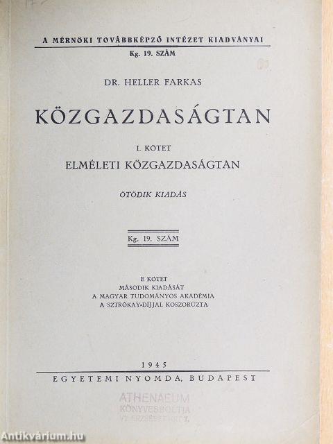 Közgazdaságtan I.