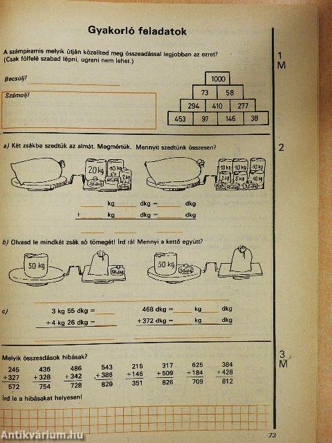 Matematika munkafüzet 3.