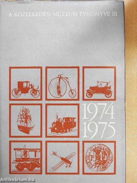 A Közlekedési Múzeum Évkönyve III.