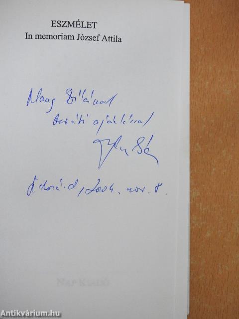 Eszmélet (dedikált példány)