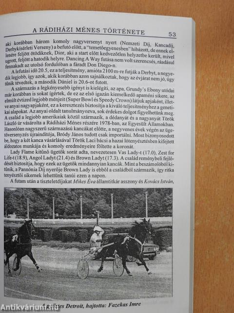 A rádiházi ménes története (dedikált példány)