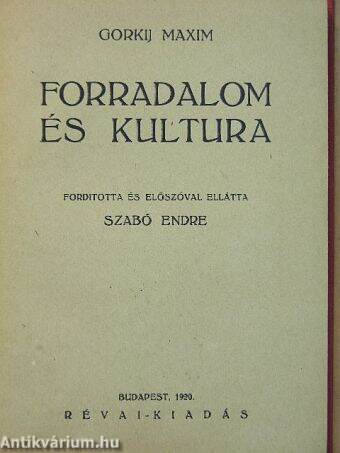 Forradalom és Kultura