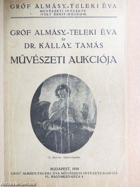 Gróf Almásy-Teleki Éva és Dr. Kállay Tamás művészeti aukciója