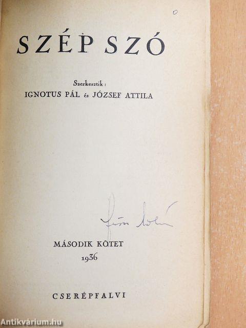 Szép Szó 1936. junius